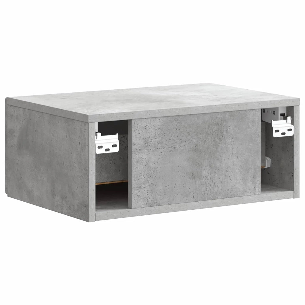 Mobiletto da notte a muro Grigio Cemento 49 x 34,5 x 20 cm 898961