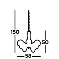 Lampadario Contemporaneo Sfera Acciaio Ottone Vetro 5 Luci E14