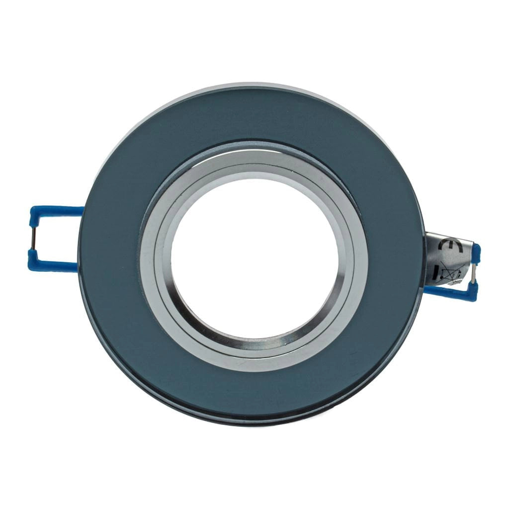 Faretto incasso tondo GU10 35W nero/cromo Eko-Light