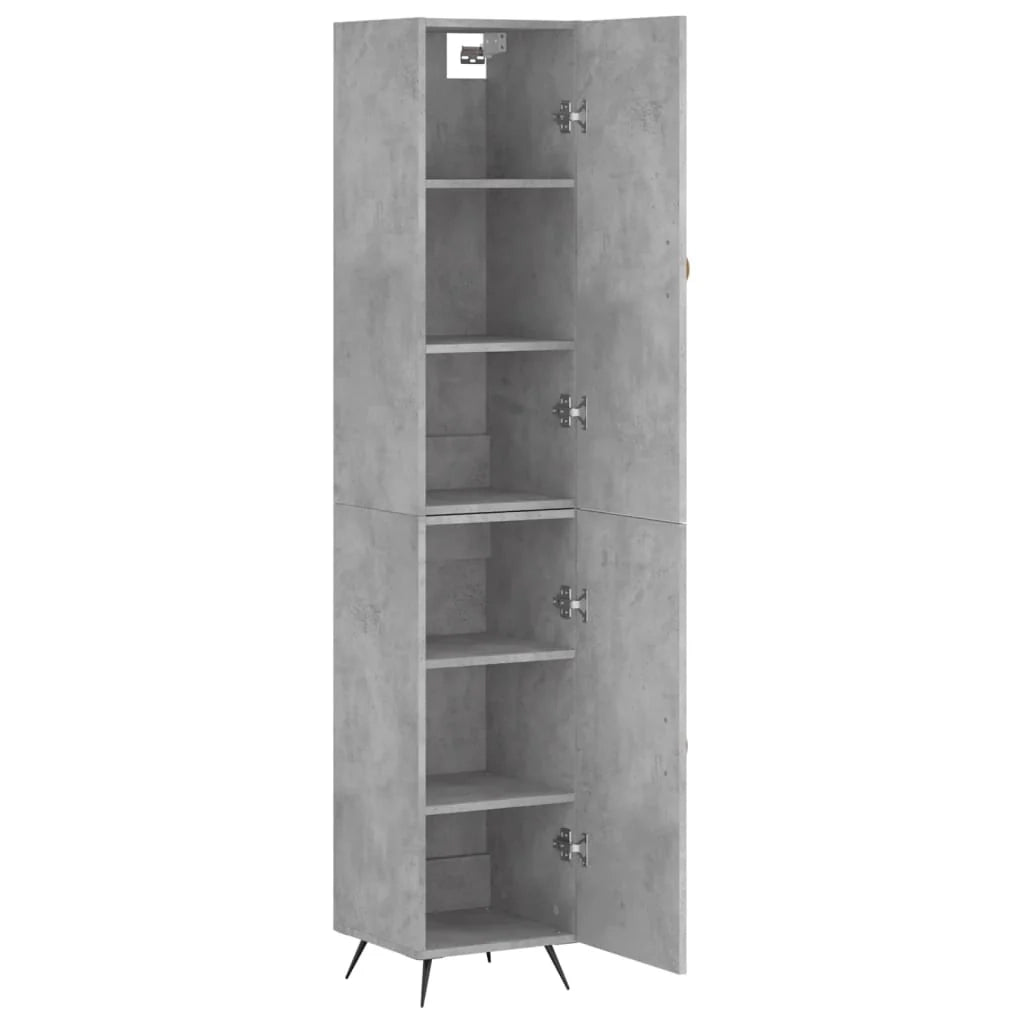 Buffet credenza cassettiera armadio mobile contenitore organizer cucina soggiorno salotto alto 34,5 x 34 x 180 cm legno ingegnerizzato grigio 02_0034318