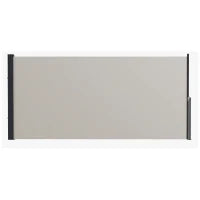 Store laterale Parasole Paravento retrattile dim. 3L x 1,40H m alluminio Poliestere Anti-UV Alta densità 180 g/m² Grigio