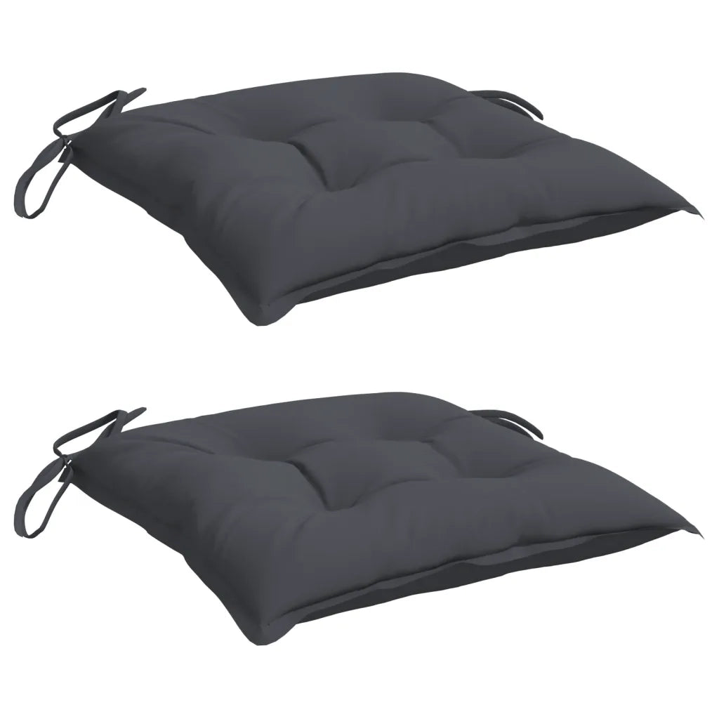 Cuscini per Sedia 2 pz Antracite 50x50x7 cm Tessuto Oxford 361507