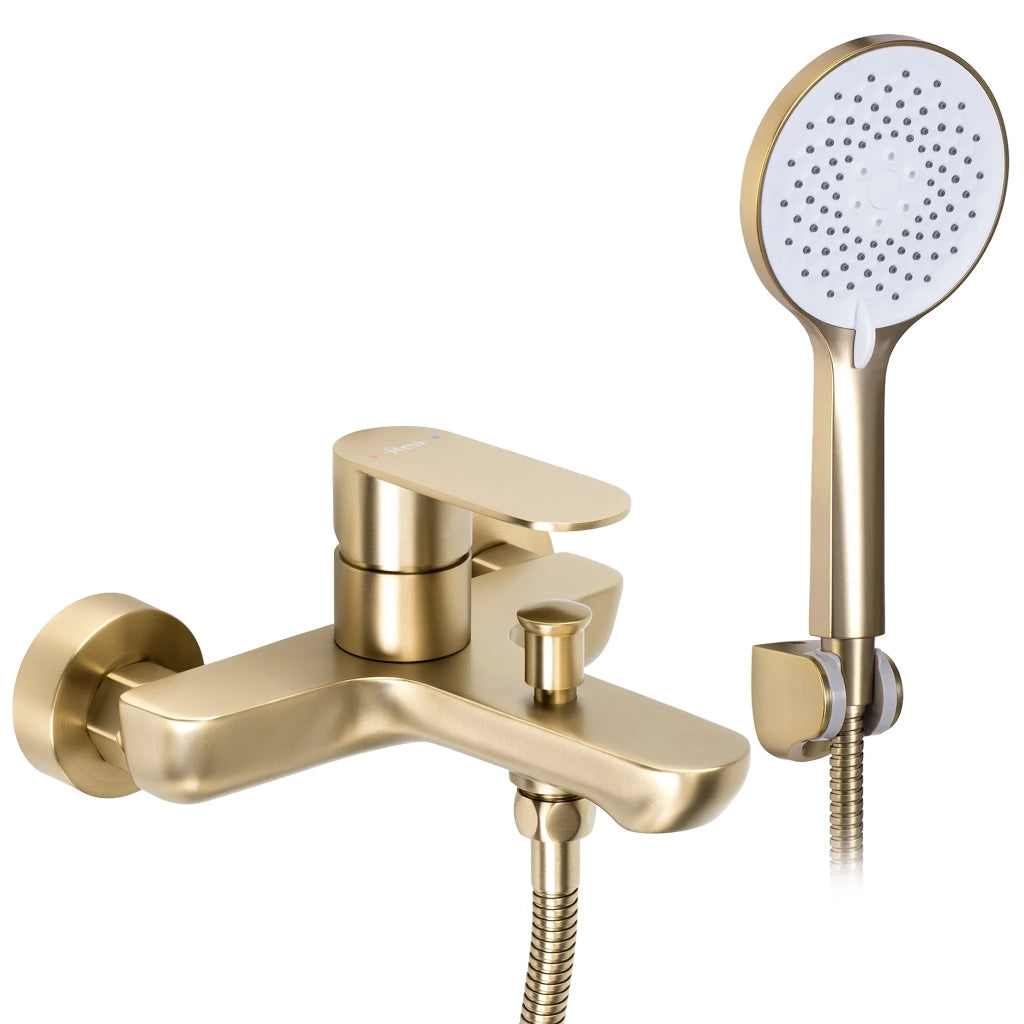 Rubinetto Da Vasca Rea Logan Brush Gold