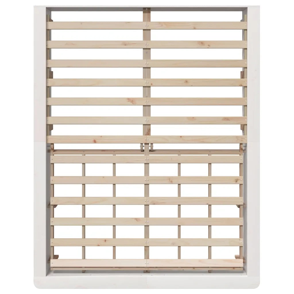 vidaXL Struttura del letto Bianco 210 x 178 x 30 cm Pino massello