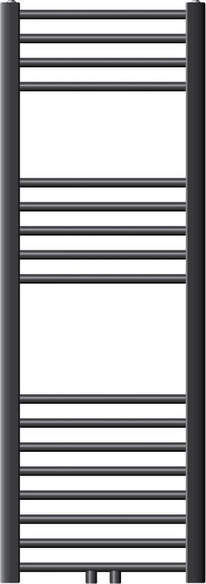 Radiatore per bagno a mida con connessione centrale 400x1200 mm antracite curvo compreso il materiale di montaggio 

Modello: 
400x1200 mm 
Antracite 
Curvo