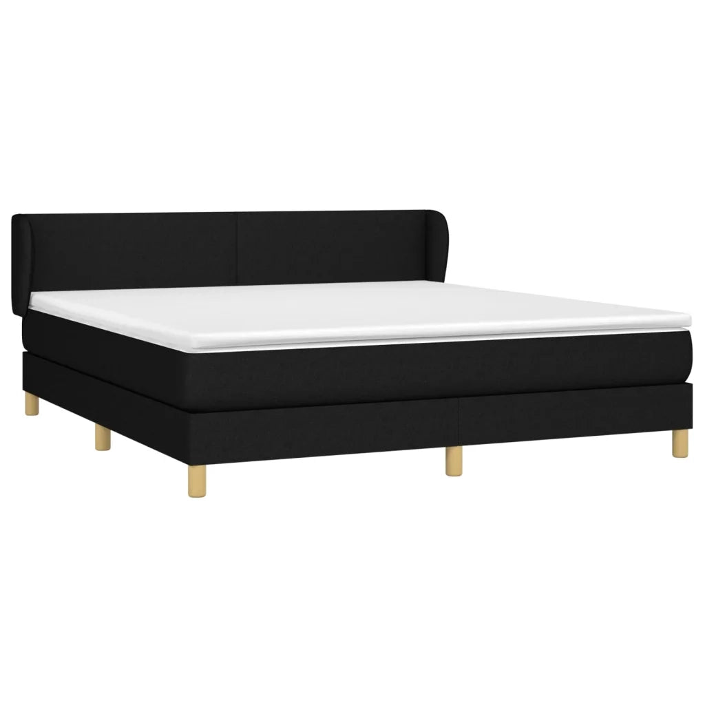 Giroletto a Molle con Materasso Nero 180x200 cm in Tessuto 3126663