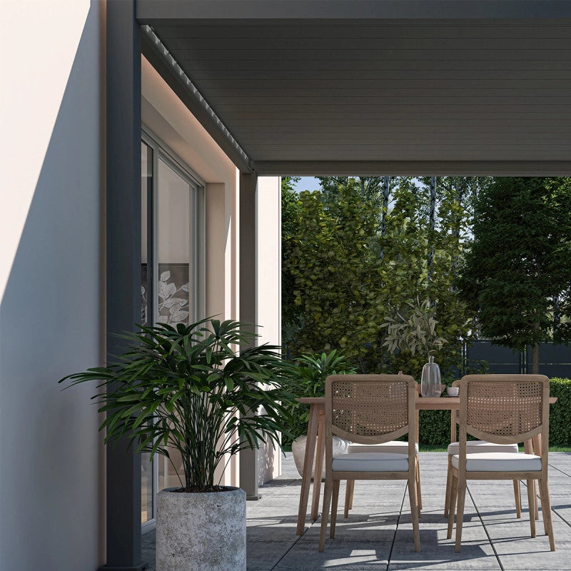 Pergola bioclimatica Ombréa VS autoportante 3x3M - Antracite