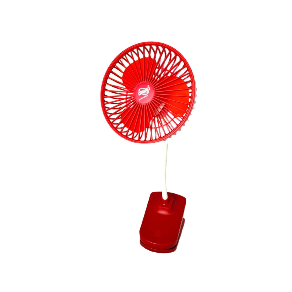 VENTILATORE RICARICABILE MORSETTO CLIP PORTATILE LUCE LED VIAGGIO TAVOLO PINZA