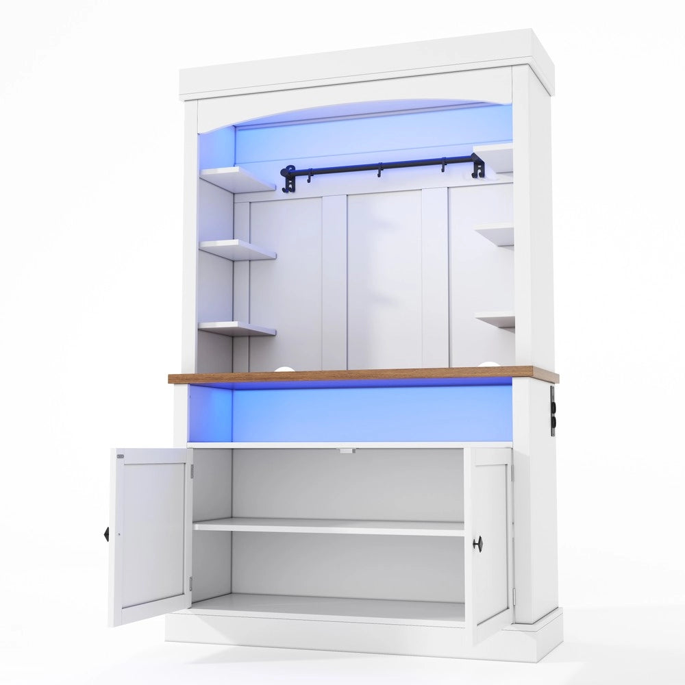 Mobile cucina multiuso con ante ¨C Minimal ¨C Bianco, 183cm, in legno