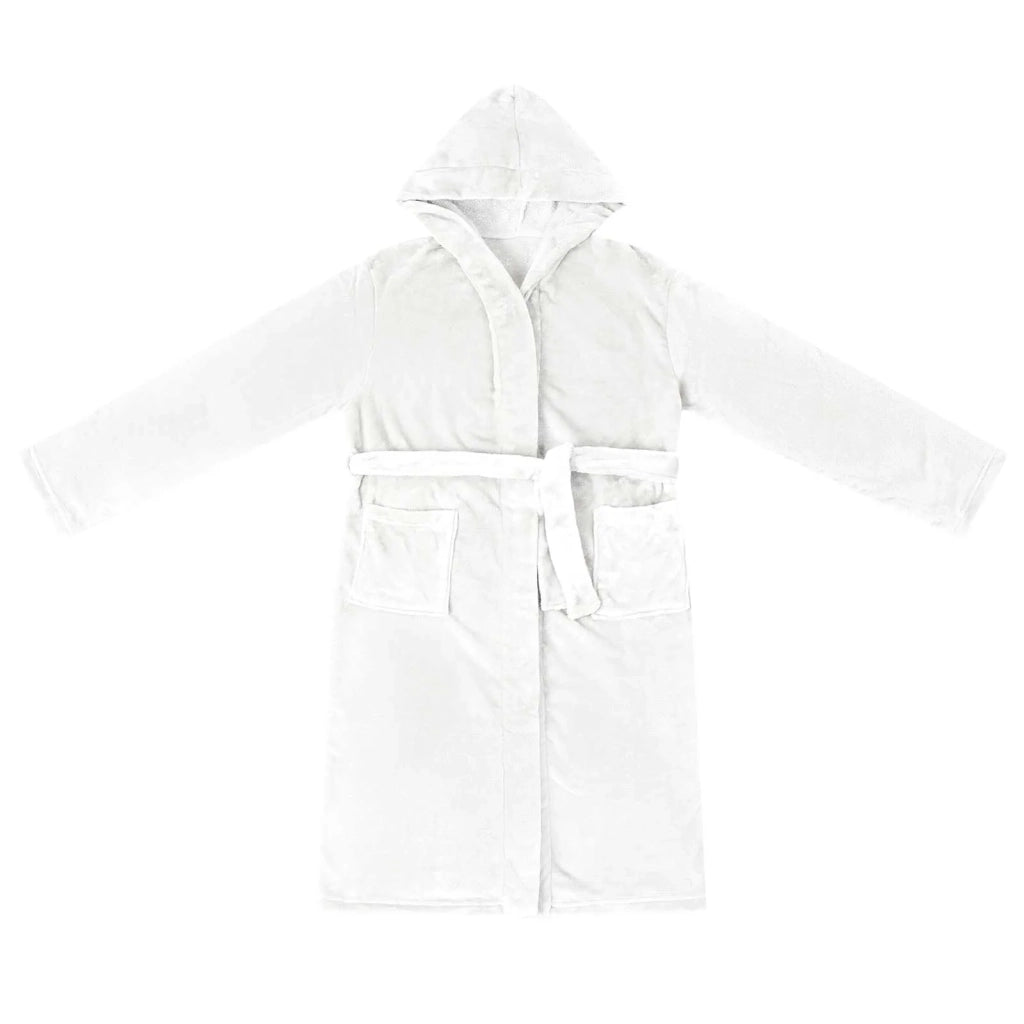 Accappatoio con Cappuccio Bianco xxl Flanella CFW1243728