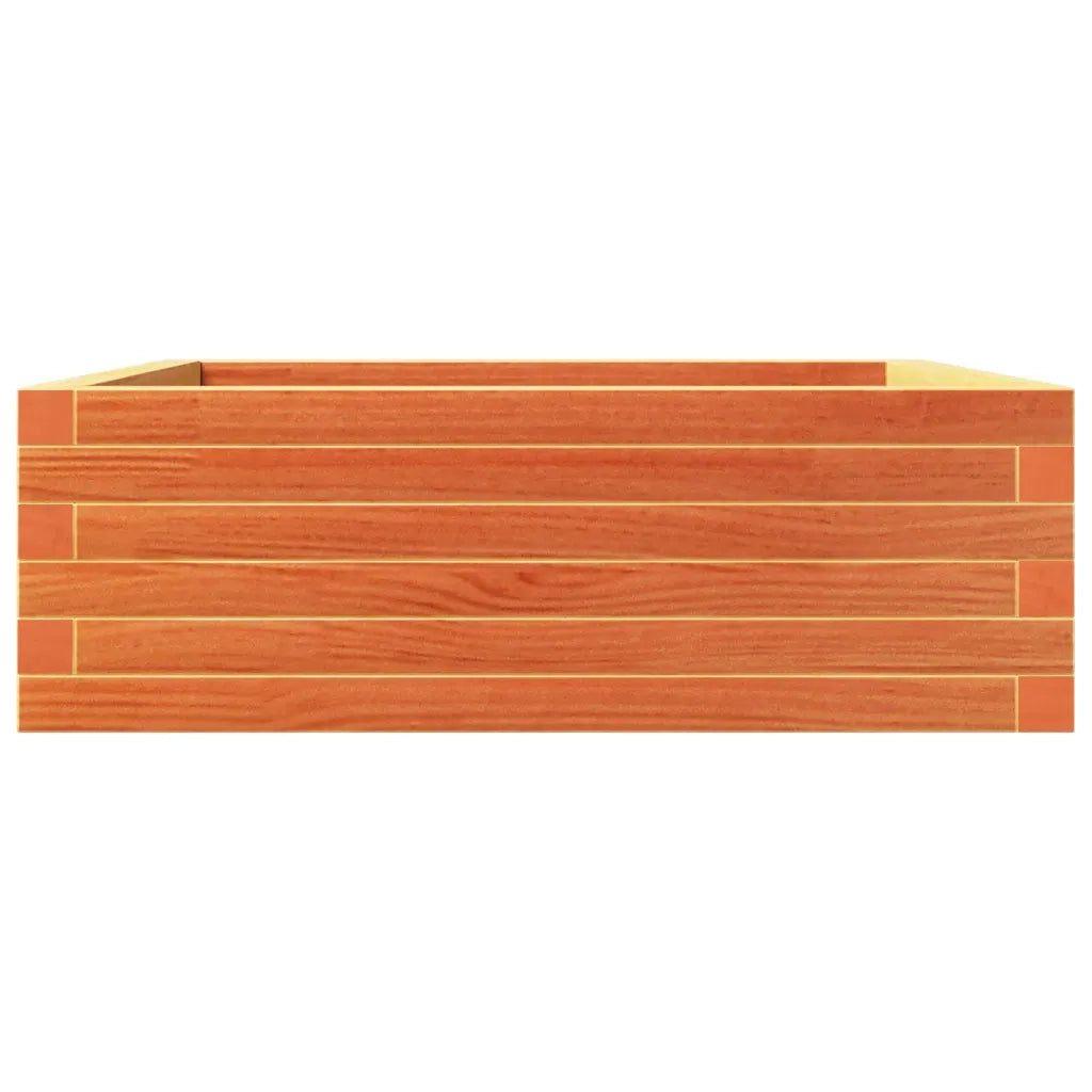 Fioriera Giardino-Vaso da Esterno-Contenitore per Piante Marrone Cera 70x70x23 cm Legno Massello Pino