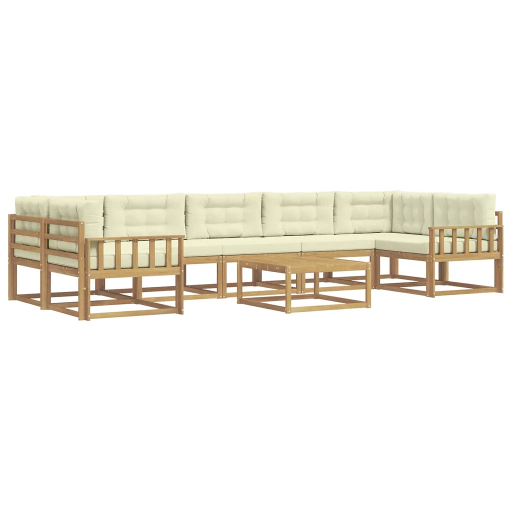 Set di divani da esterno con cuscino 6 pcs Bianco e Crema 3386194