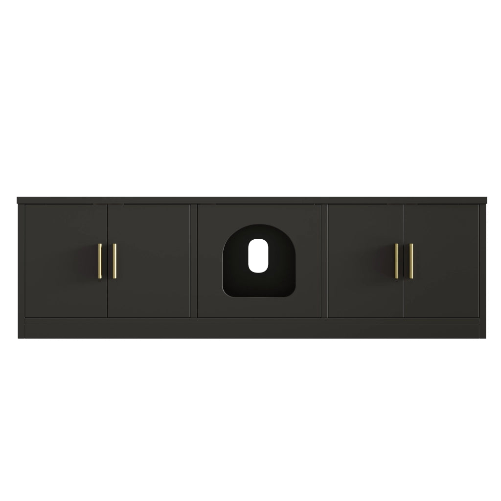 Mobile Toilette per Gatti con Tiragraffi ¨C MINIMAL ¨C Legno, 140x40x45,5 cm