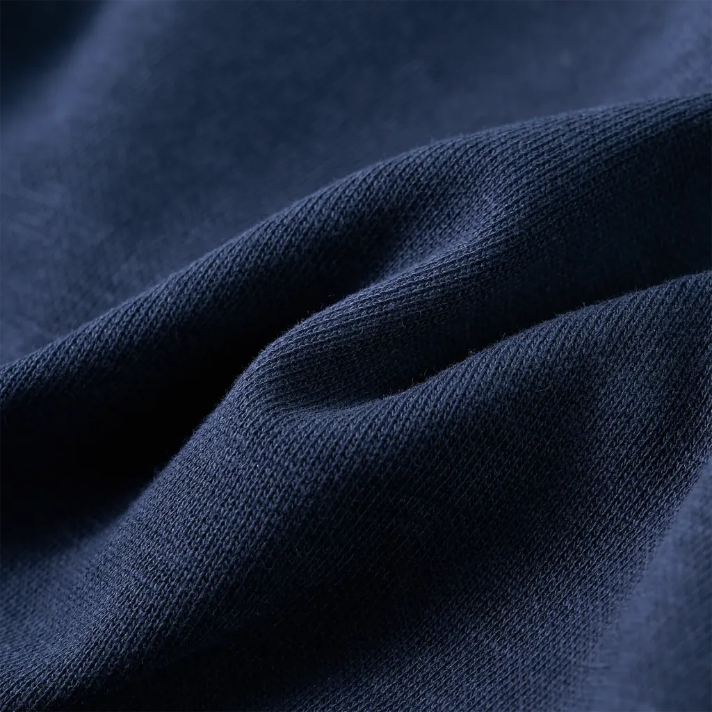 Felpa da Bambino con Cappuccio Blu Marino Mélange e Arancione 104 12775