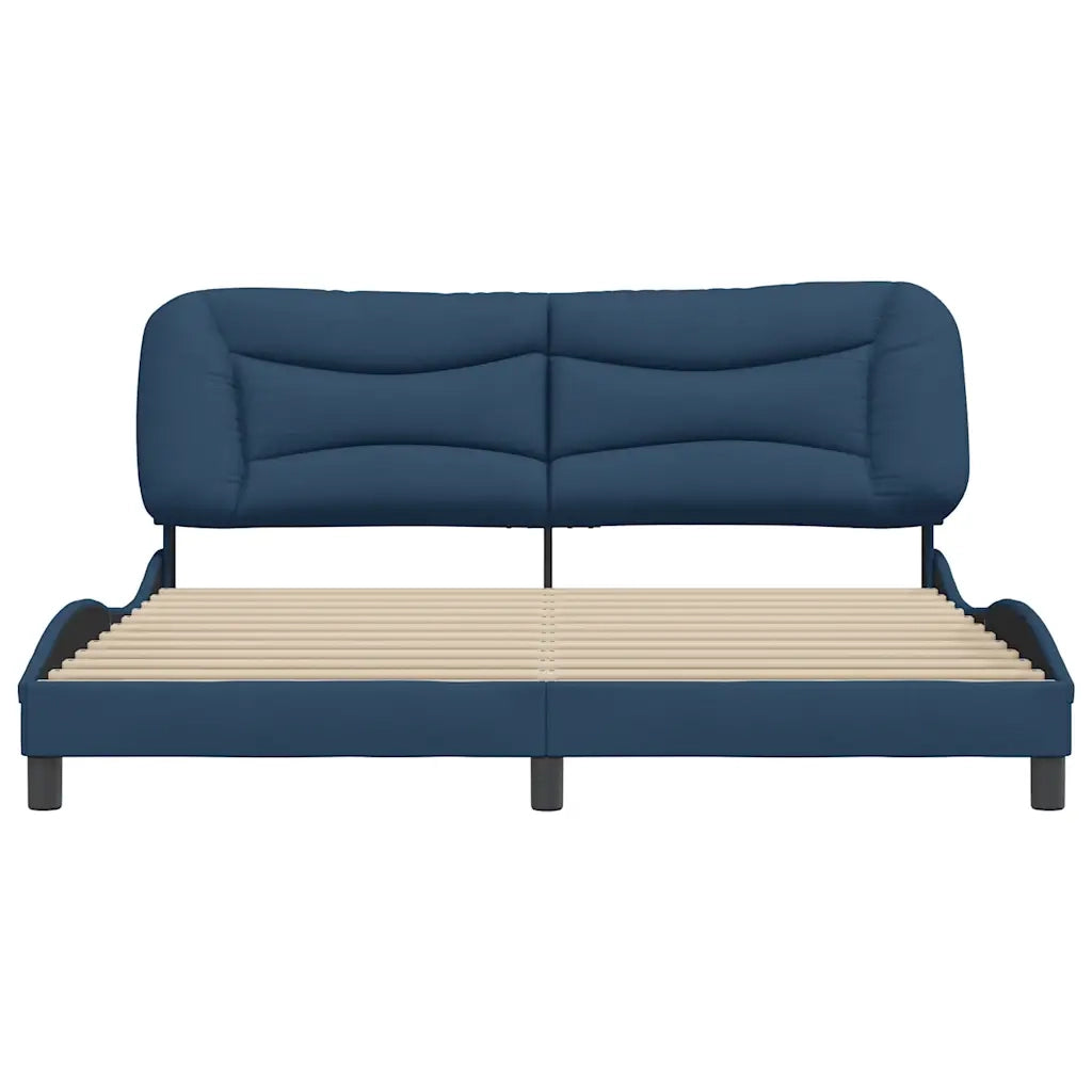Giroletto senza Materasso Hvar Blu 180x200 cm in Tessuto 3207792