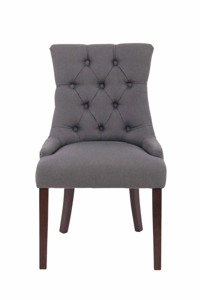 Poltrona da pranzo Aberdeen in tessuto grigio scuro,antico