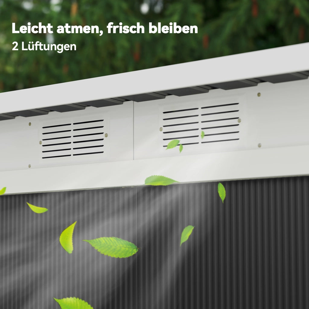 Capanno attrezzi in metallo ¨C zephmum ¨C anthrazit 280x130x172cm
