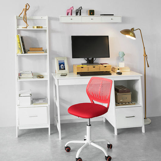 Supporto monitor pc da scrivania con 3 Organizzatore cassetti L51*P25*A12 cm, legno massiccio di bambÃ¹ BBF03-N