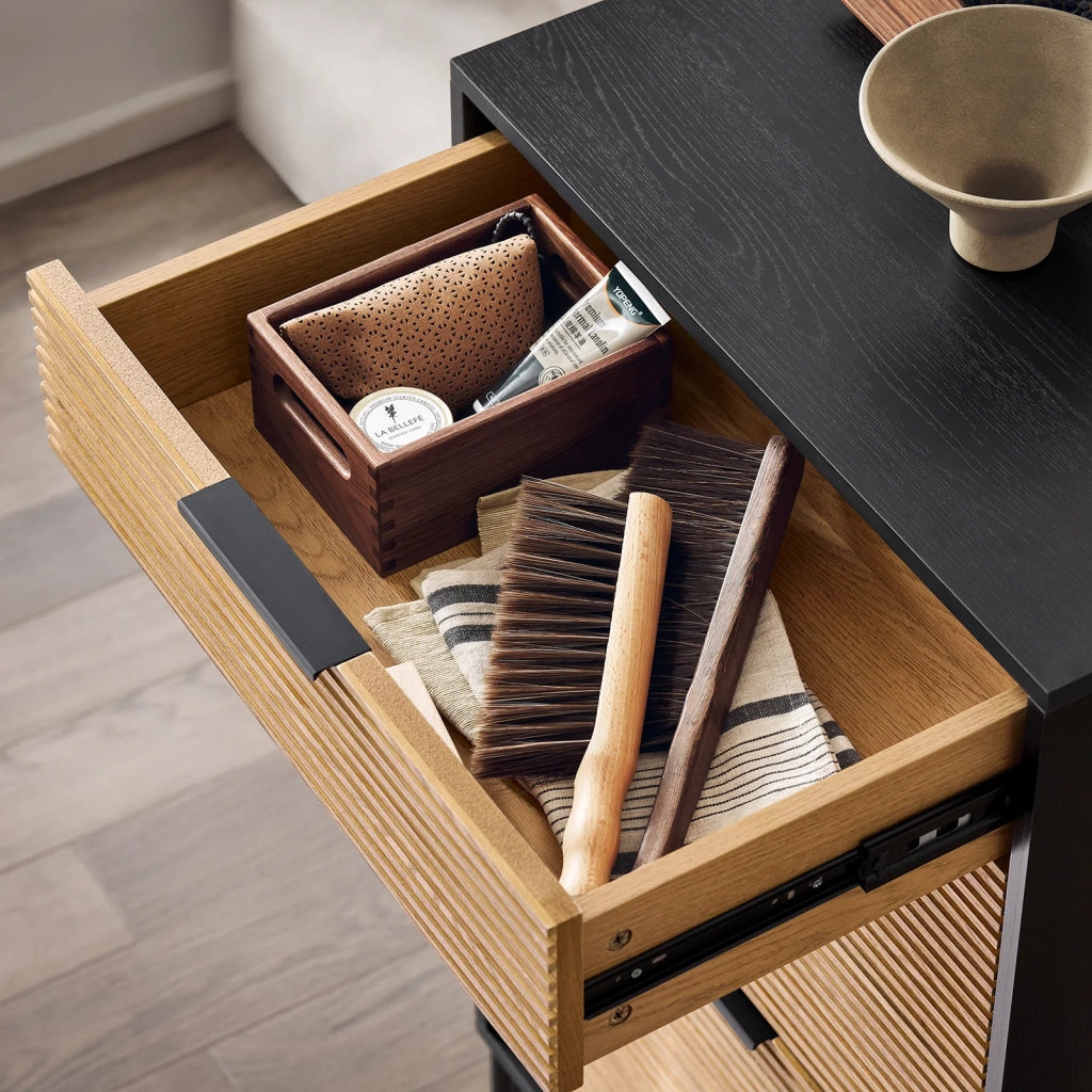 SoBuy Scarpiera da ingresso Cassettiera con 1 cassetto e 2 ribalte per ingresso, corridoio e soggiorno Nero 64x40x115 cm HFSR03-SCH