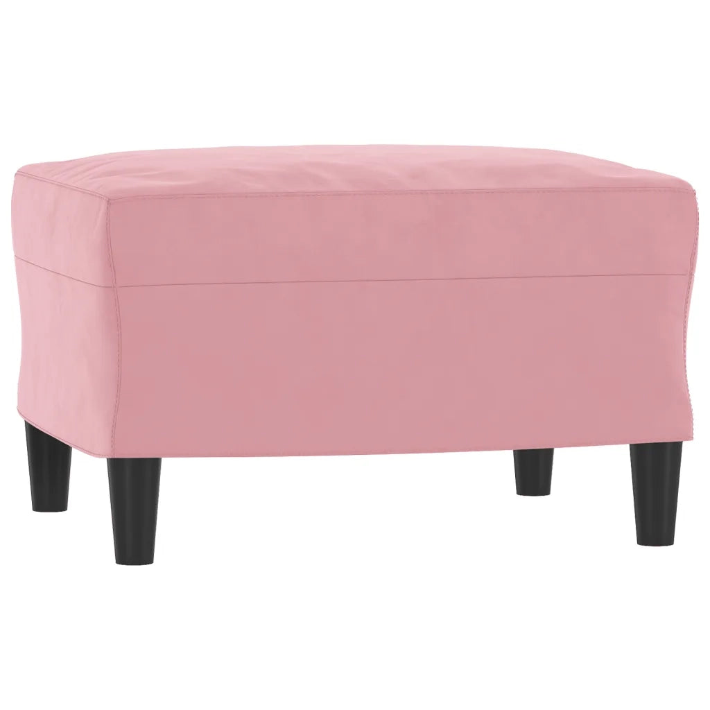Set di Divani 3 pz Rosa in Velluto