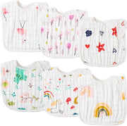 Set di 6 fasce per neonati, cotone biologico morbido, chiusura a gomito regolabile, copriletto, set di 6 fasce per bambini da 0 a 12 mesi