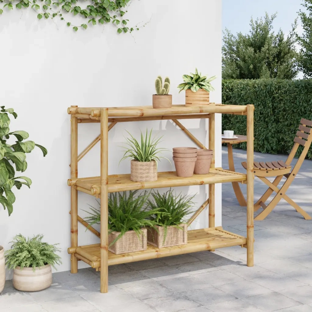 Scaffale 3 Ripiani 100x40x90 cm in Bamb¨´ CFW6960062