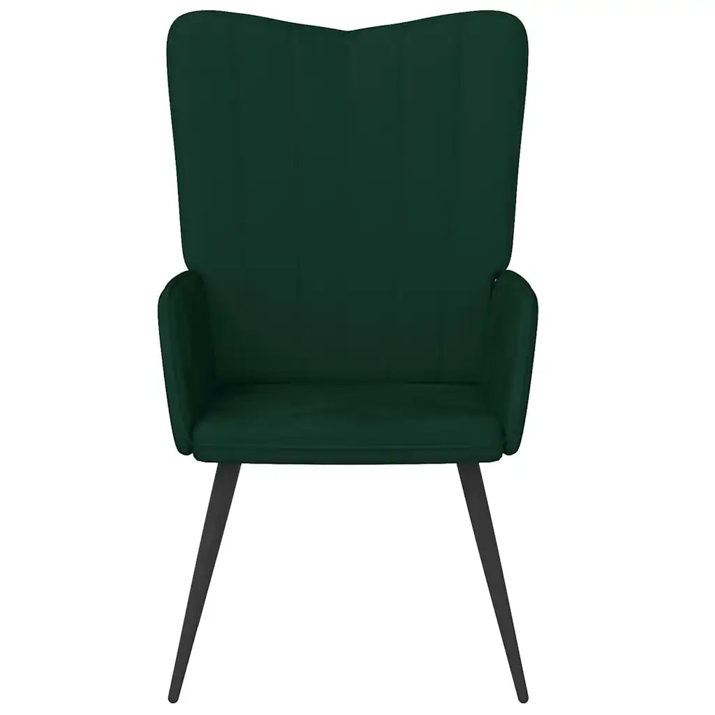 Sedia Relax Verde Scuro in Velluto 327679
