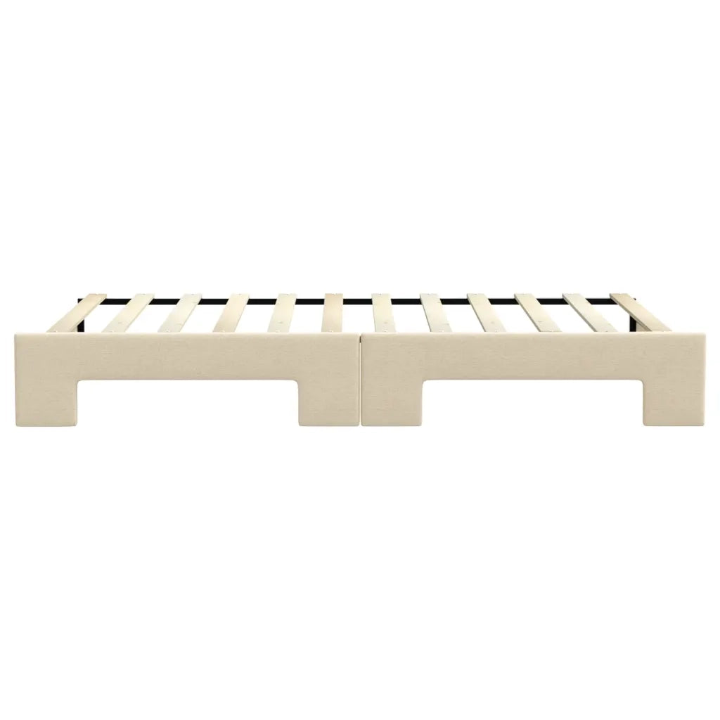 Divano Letto con Letto Estraibile-Sofa Letto-Daybed Crema 100x200 cm in Tessuto 720041