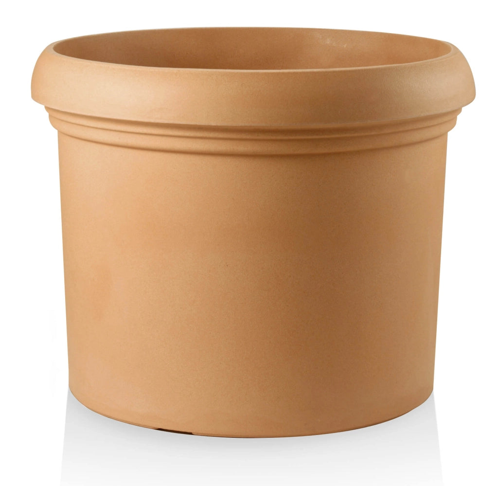 Vaso Ø70x53cm in Resina Tulli Cilindro Vicenza Classic 70 Anticato