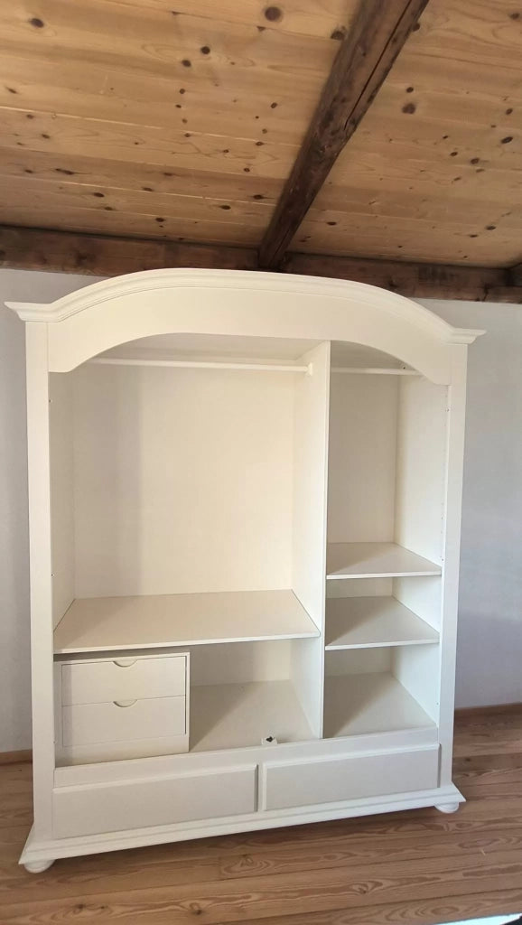 Armadio shabby 2 ante classico legno bianco 181x61x224 - Mobili 2G