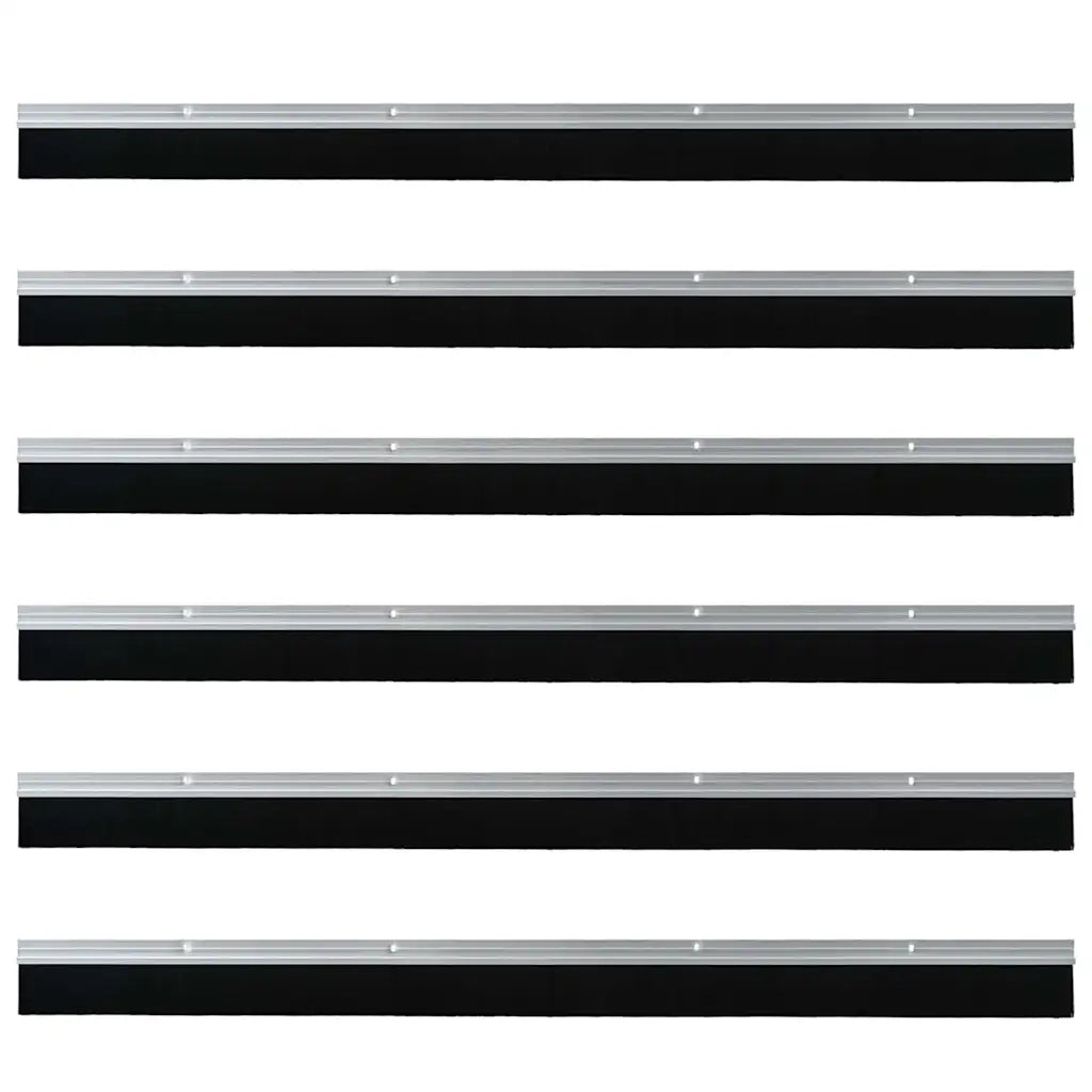 Spazzole per porte a vite 6 pcs Argento 100 cm