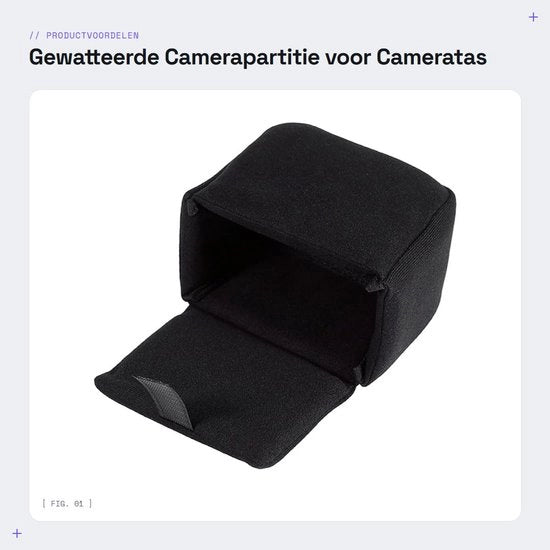 Divisa Gewatteata per Fotocamera - Scheidingskussens Rimovibili - Rivestimento in Velluto - Protezione Fotocamera - Borsa Fotografica Multifunzionale - Protezione Extra - Accessori per Fotocamera