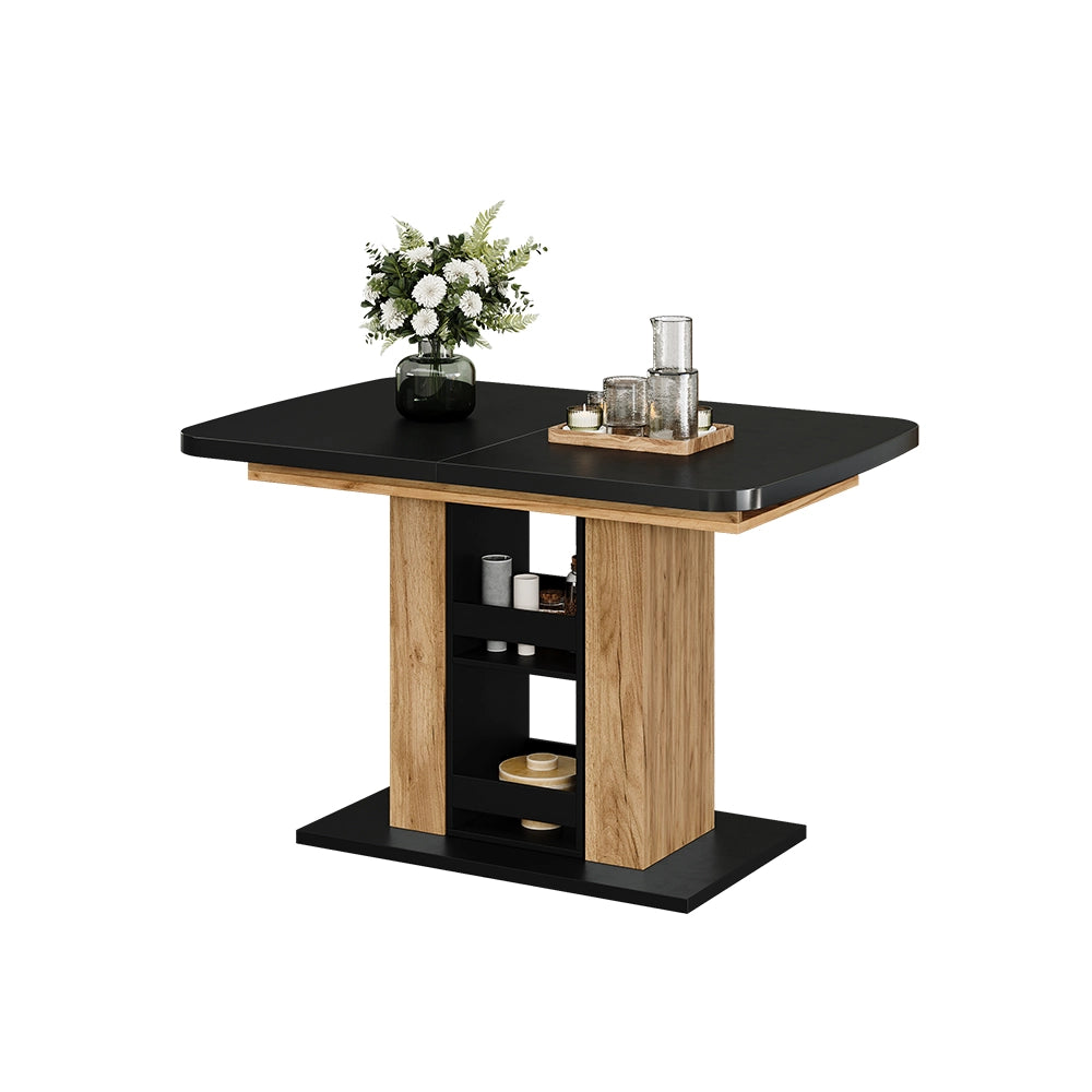 Vicco tavolo da pranzo allungabile Rovere nero/oro 120 x 80 cm