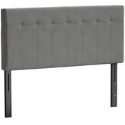 Testiera letto regolabile in altezza 3 posizioni ¨C Xylo ¨C velluto grigio con gambe in metallo 140x106/116/126 cm