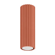 Spot soffitto Pure Lume GRAVIO tubo rigato ocra rosso 20cm GU10