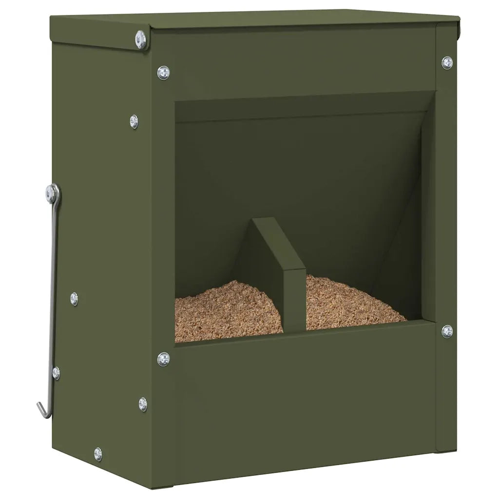 Mangiatore per conigli Verde oliva 20 x 12,5 x 25 cm 874589