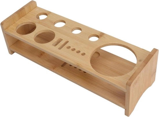 Kit per supporto barman in legno di bambù grande capacità - Strumenti da bar da esposizione - Portatile per bar in casa.