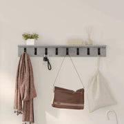 vidaXL Appendiabiti a muro Grigio cemento 80 x 10.5 x 10.5 cm