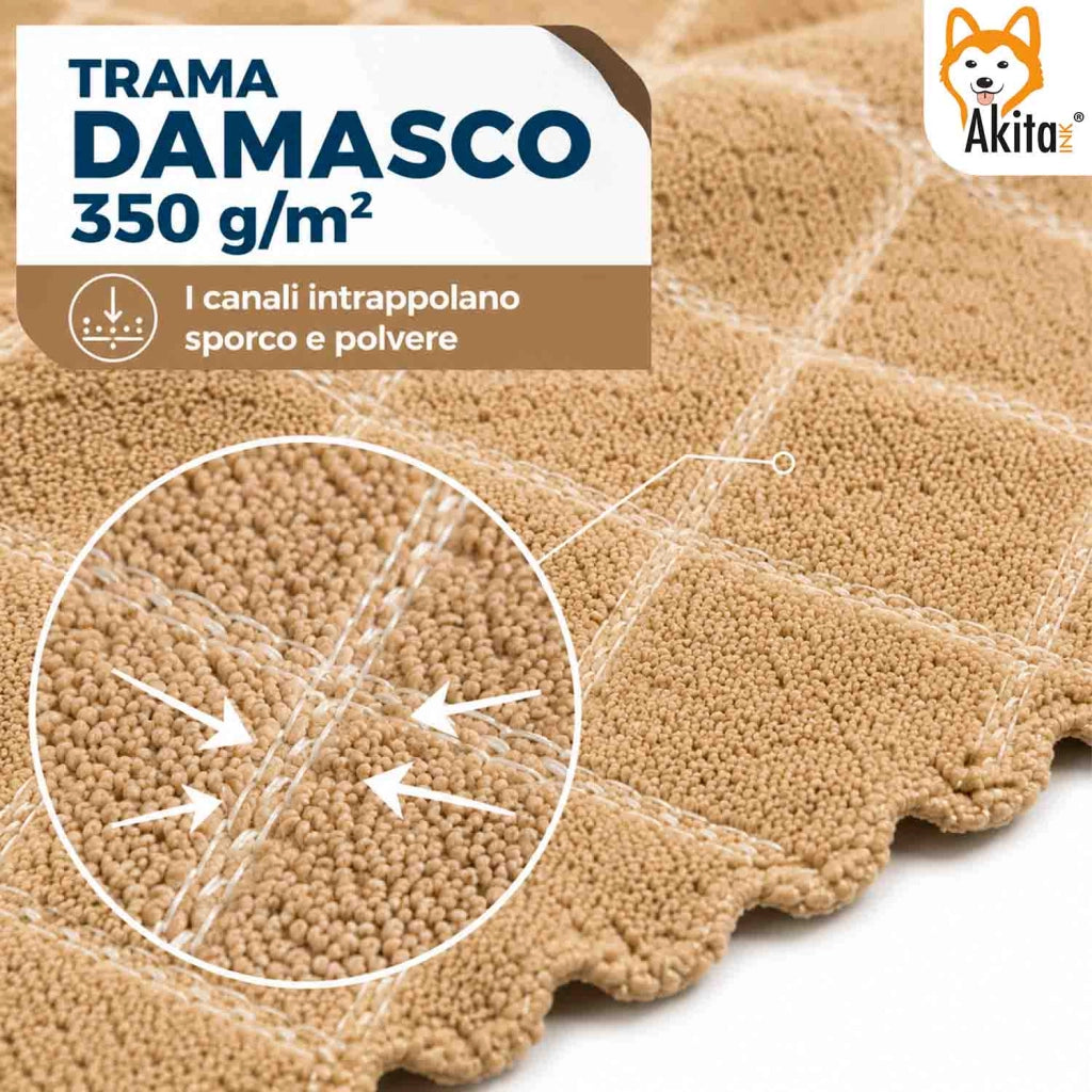 Akitaink 3 Panni Pavimenti Microfibra Damasco 48x68 cm