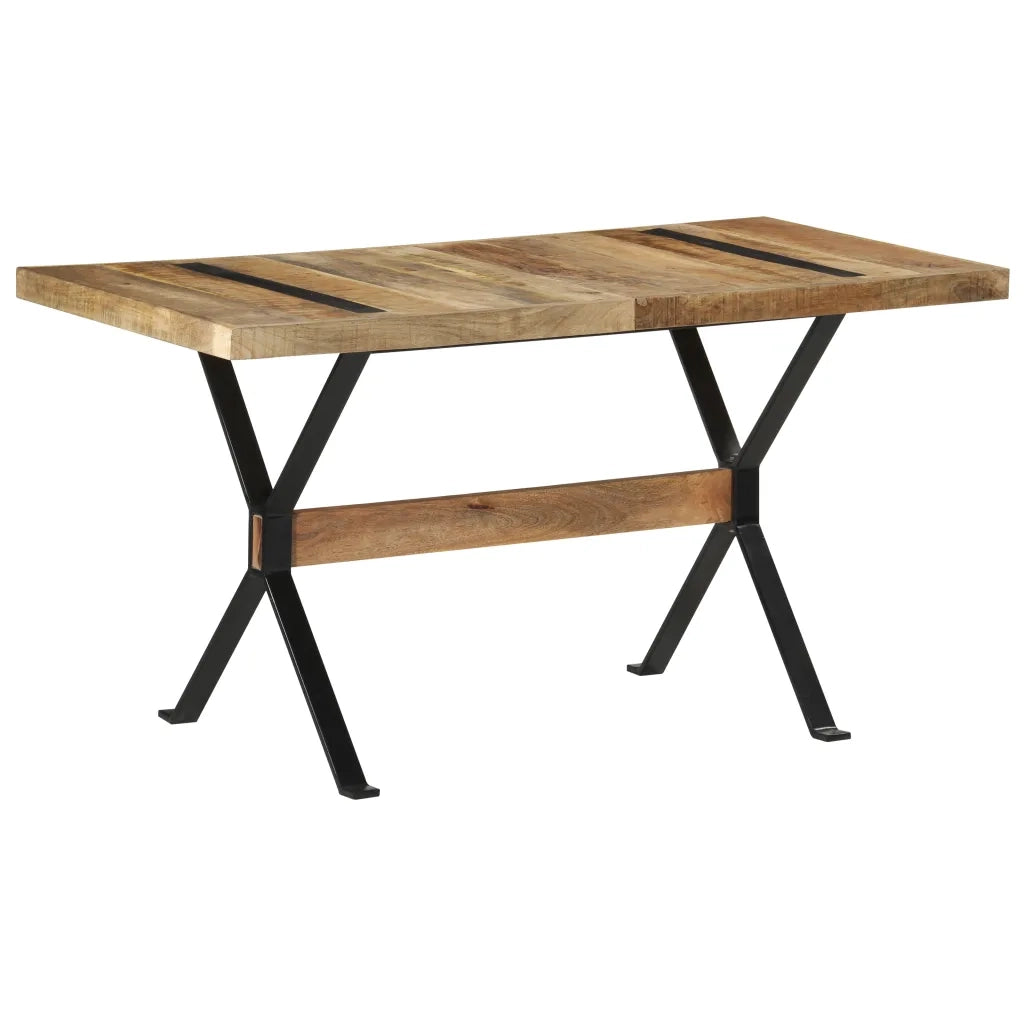 Tavolo da Pranzo 140x70x76 cm in Legno di Mango Grezzo 321606