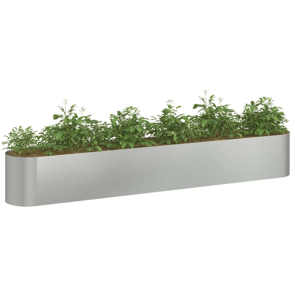Letto rialzato da giardino Acciaio zincato 280 x 40 x 40 cm 8011703