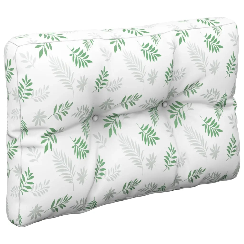 Cuscino per Pallet con Motivo a Foglie 50x40x12 cm in Tessuto 360553