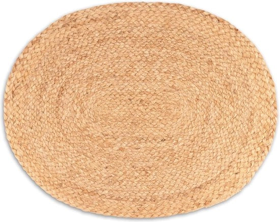 Tavoliere ovale in juta intrecciata - set da 4 - tavoliere decorativi in stile boho