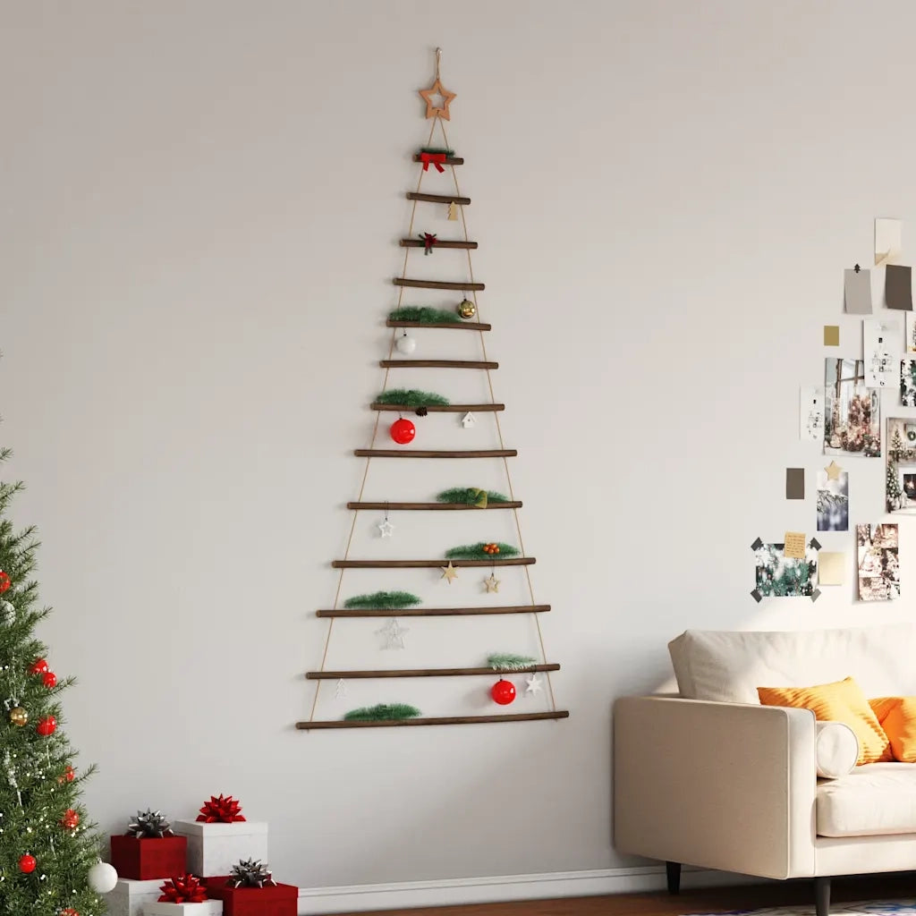 vidaXL Albero di Natale da Parete con Stella 86x180 cm Ramo Naturale