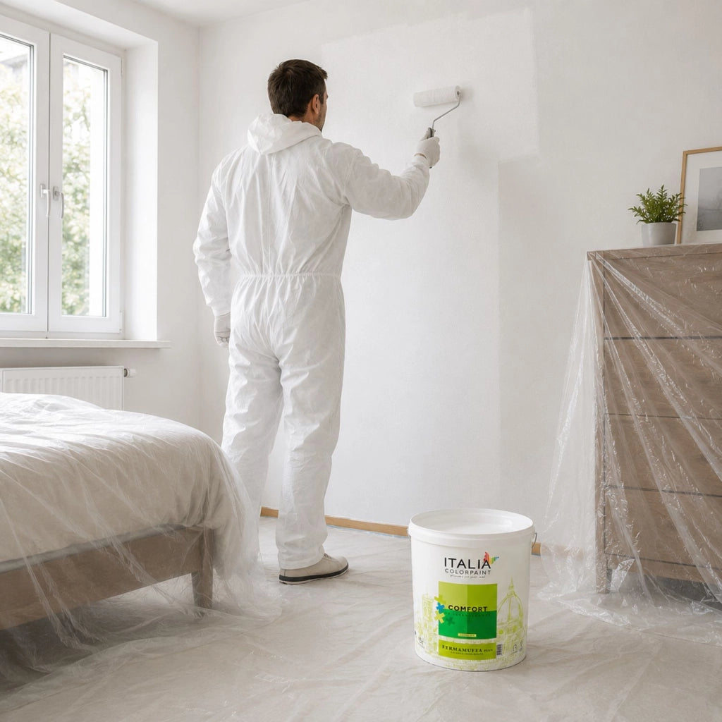 Idropittura antimuffa lavabile fermamuffa plus traspirante bianco litri 4