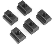 Tondini a T per 5 pezzi - Finitura a ossido di zucchero nero - Bave M8/M10 - 45 Acciaio - Adatto per pannelli di macchine utensili - Peso 100 g/138 g - Viti a T