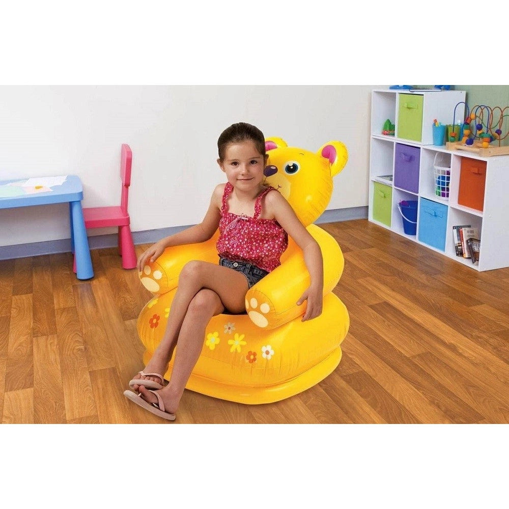 Trade Shop - Poltrona Animali Felici Gonfiabile 65x64x74cm Per Bambini Modelli Assortiti 68556 -