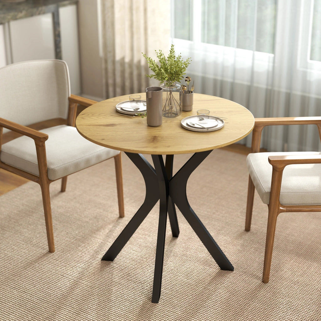 Tavolo da pranzo rotondo ¨C zephmum ¨C legno naturale 78x78x75