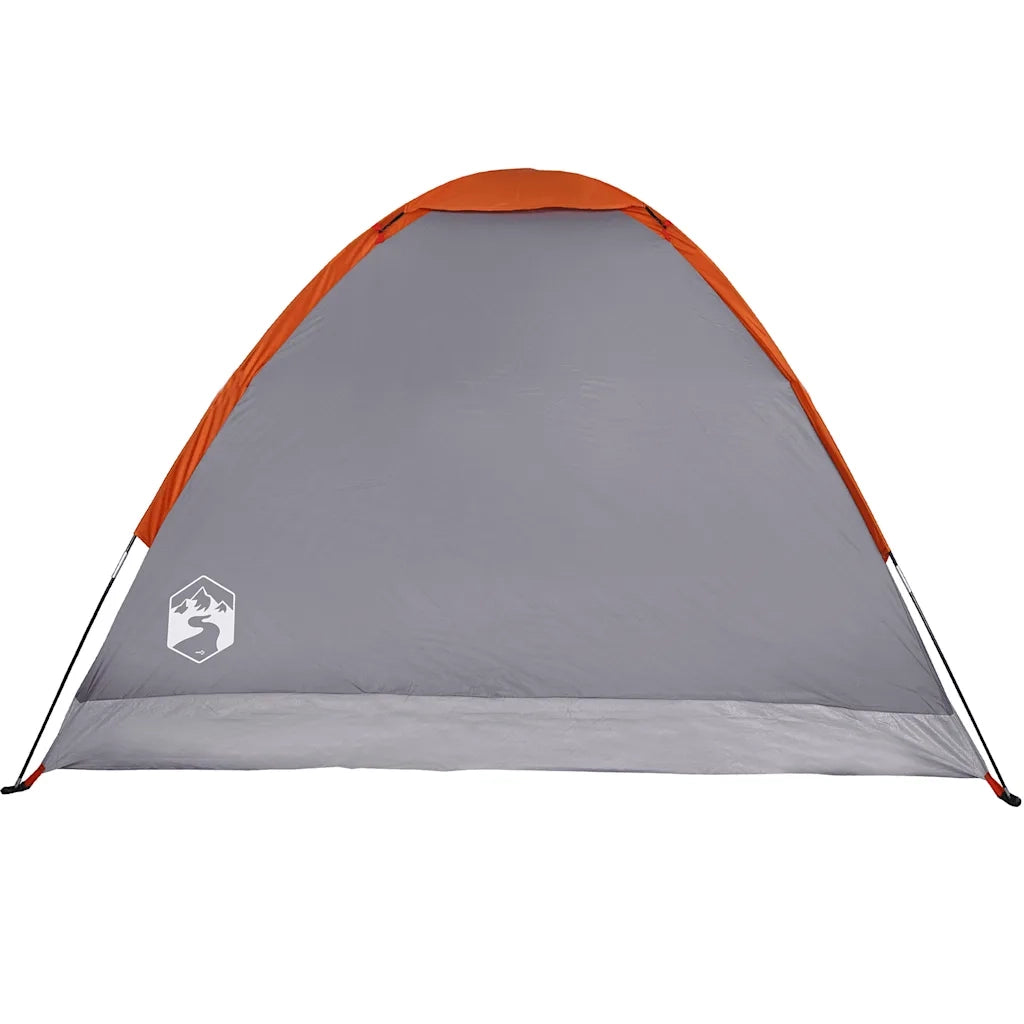 Tenda da Campeggio a Cupola 2 Persone Grigio e Arancione 94761