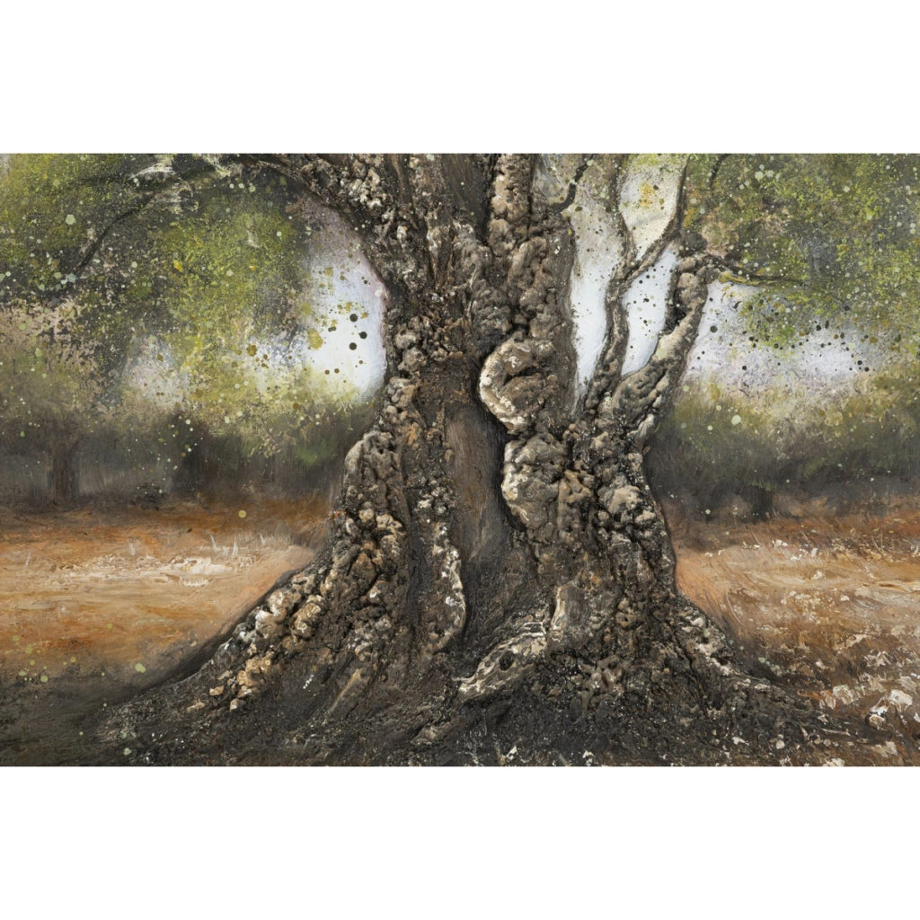 Stampa su Tela Albero 2, Multicolore, Legno, 120x3,8x80 cm
